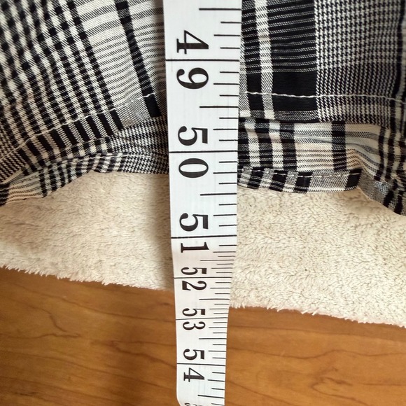 Plaid Smocked Midi Dress Black White Cottagecore Modest Long Sleeve Size M NWT - Picture 8 of 10